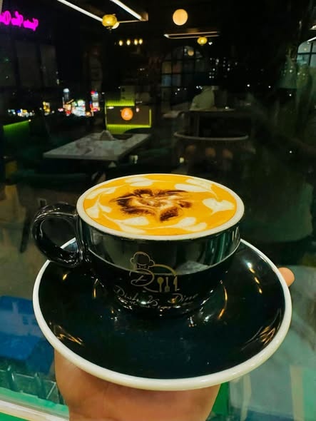 Latte art coffee