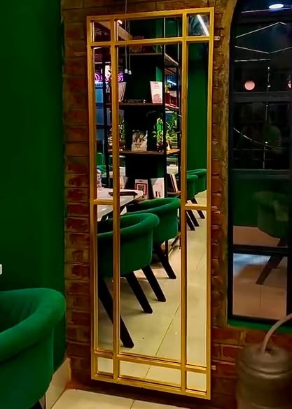 Gold framed mirror decor